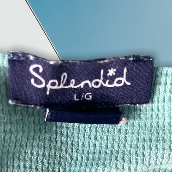 Splendid | EUC Splendid Ladies Women’s Thermal Ombré Tie Dyed Top Size Large L - Picture 5 of 7